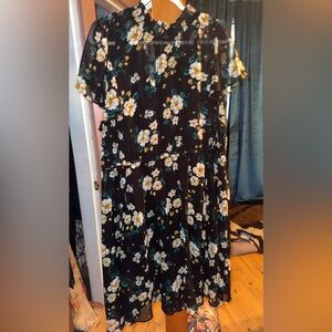 Torrid Black Floral Dress